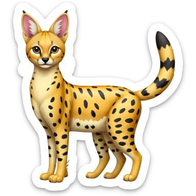 Bird-serval-mango-hybrid (full body) sticker
