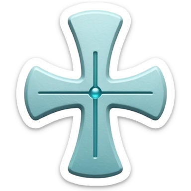 medical cross with a hernia bulge illustration sticker