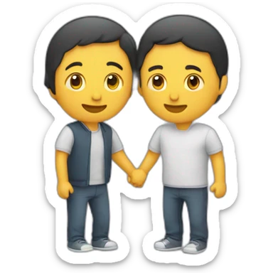 Deux personnes qui s’embrassent sticker