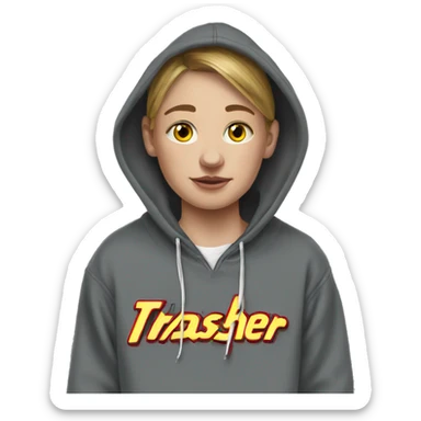 2017 russian teenager in thrasher hoodie with vans  sticker