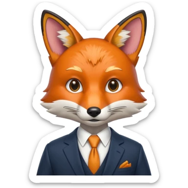 The fox went in a suit
 sticker
