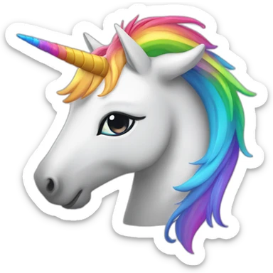 Licorne vomi arc-en-ciel sticker