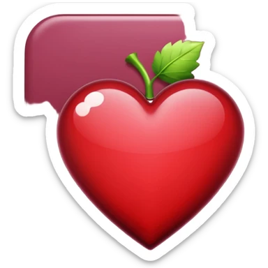 Corazón de color vino tinto sticker