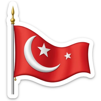 Ottoman empire 1600-1700 flag sticker