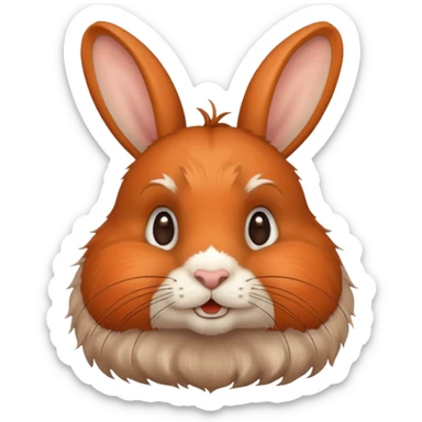 carrot-eating rabbit sticker