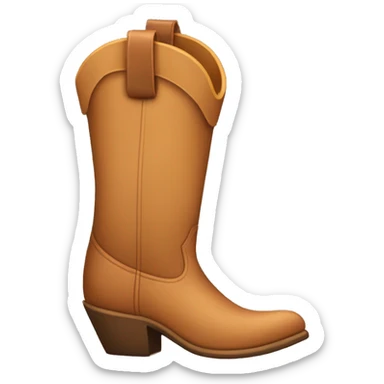 Tan cowgirl boots sticker