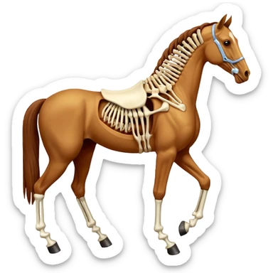 Horse anatomy sticker