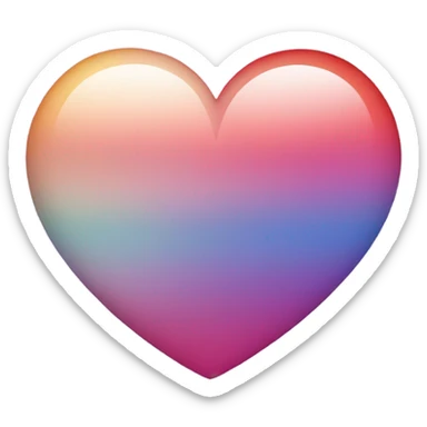 ombré heart sticker