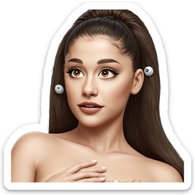 realistic nude portrait of girl sticker