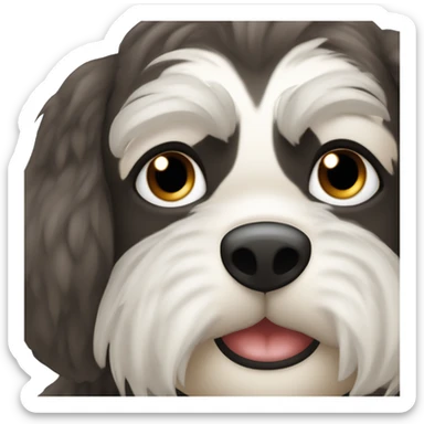 Schwarzhaariger Typ mit einem blauen und einem braunen Auge  sticker