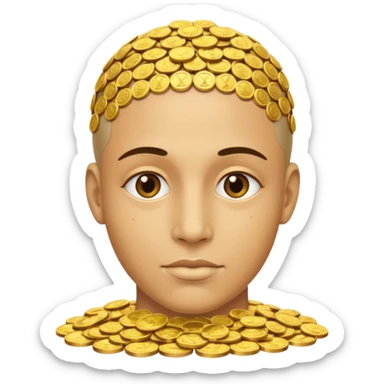 pessoa cabeça de dinheiro  sticker