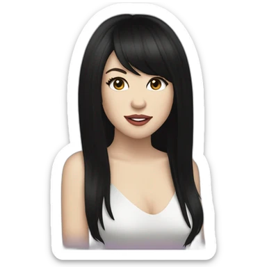 Carly Rae jepsen black long hair sticker