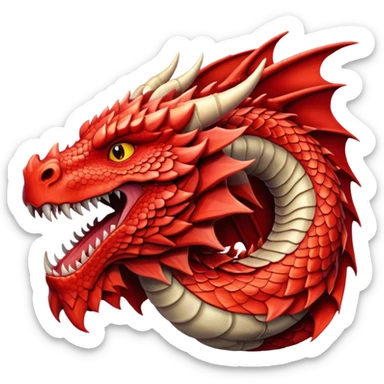 red Dragon Full Body sticker