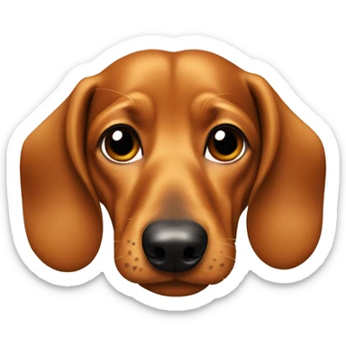 Daschund with moustache sticker