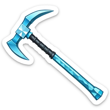 Minecraft diamond pickaxe sticker