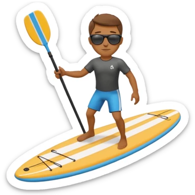 Men paddleboard sticker