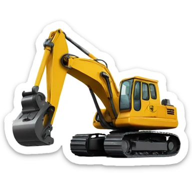 Excavator   thumbs up sticker