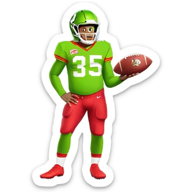Patrick Mahomes dressed as Kermit the frog sticker
