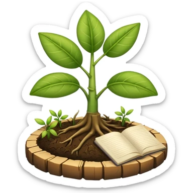observation log with records about plant. Transparent background sticker