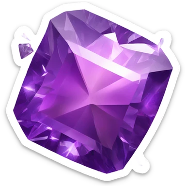Purple diamond shatters sticker