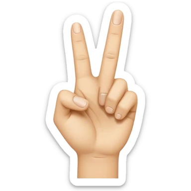 “Emoji-style hand making the letter ‘L’, with the index finger slightly curved. Clean, simple design, smooth shapes, neutral skin tone. White or transparent background, high resolution.” sticker
