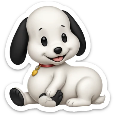 Pregnant snoopy sticker