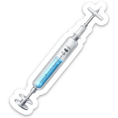 syringe white sticker