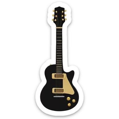 Black guitar sticker