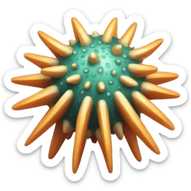 A sea urchin in google nota style sticker