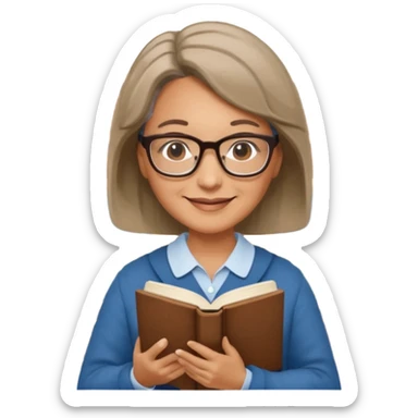 middle aged, The wise librarian sticker