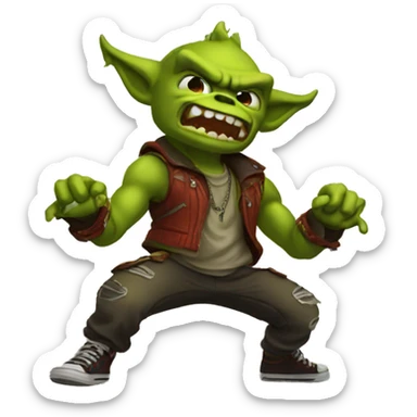 ork breakdancing sticker