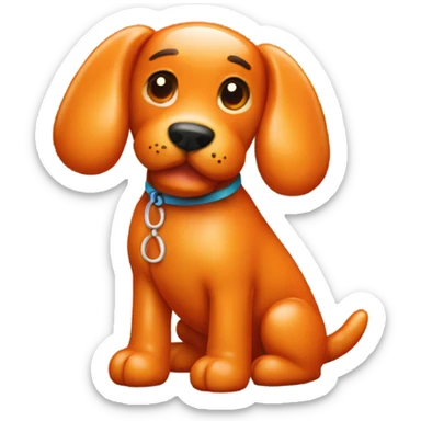 Orange balloon dog sticker