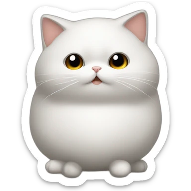 Chat jouant avec une boulle de coton sticker