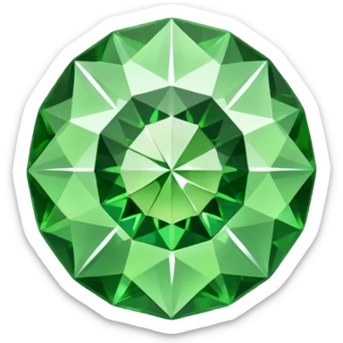 Demantoid Garnet gem sticker