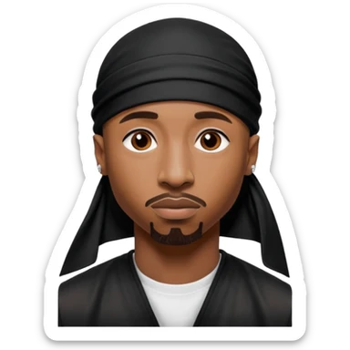 2Pac only face and durage sticker