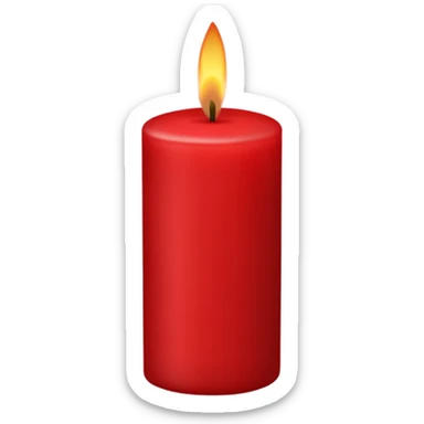 Decorative Wax Candle red sticker