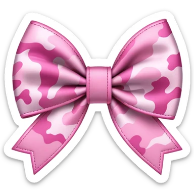 pink camo bow sticker