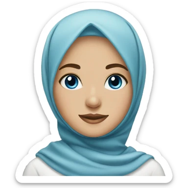 hijab girl blue eyes  sticker