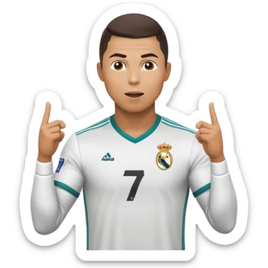 Ronaldo doing his famous "Siu" celebration pose sticker
