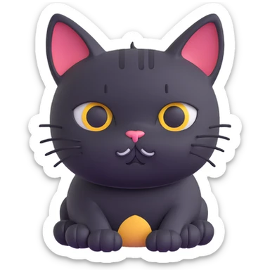 sad cat with teary eyes sticker