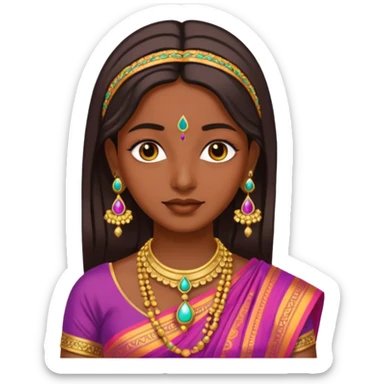 i need an indian in a sari sticker