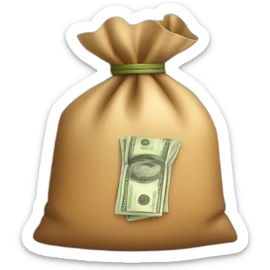cash in bag sticker