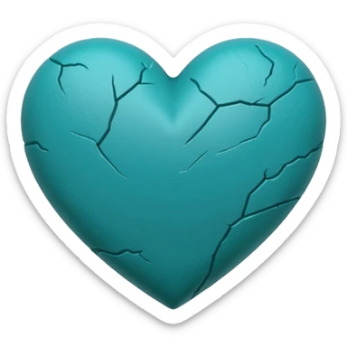 Corazón turquesas oscuro, más oscuro tirando a. Verde un poco mas azulado verdosos sticker