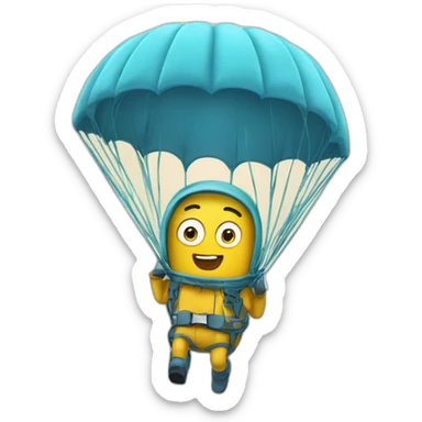 Bob l'éponge qui fait du parachute sticker