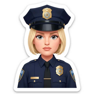 police margot robbie sticker