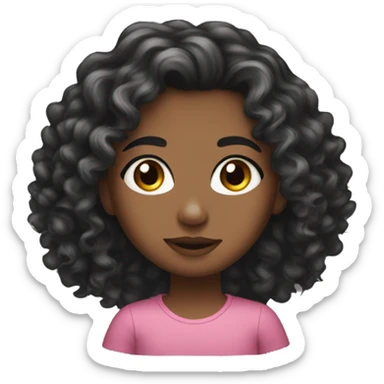 girl long curly hair long eyelashes  sticker