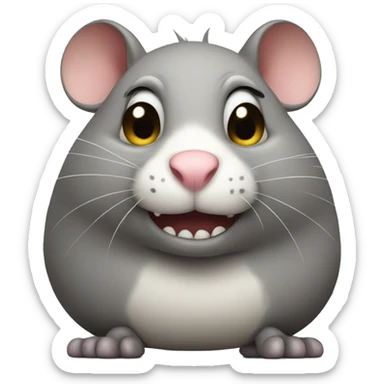 Big ugly fat rat sticker