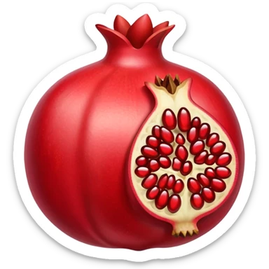 Opened pomegranate  sticker