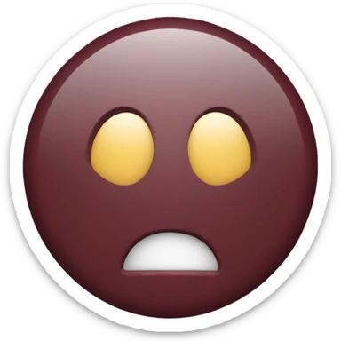 a maroon circle sticker