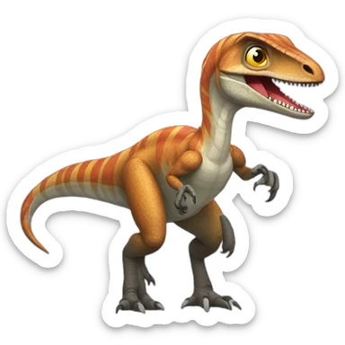 Velociraptor learn math sticker